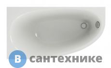 Ванна акриловая AZARIO KAPRIS 170*90 см левая, асимметричная (AV.0062170), без каркаса и сифона