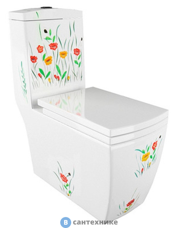 Унитаз с бачком Arcus 050 моноблок белый FLH (без сиденья)