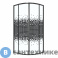 картинка Душевое ограждение Niagara Eco NG-1007-14 BLACK (90х90х190) четверть круга, раздвижное, черный, стекло мозаика