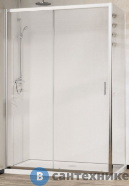 картинка Душевой уголок Vincea City VSR-5CT9011CL, 1100*900, хром, стекло прозрачное, без поддона