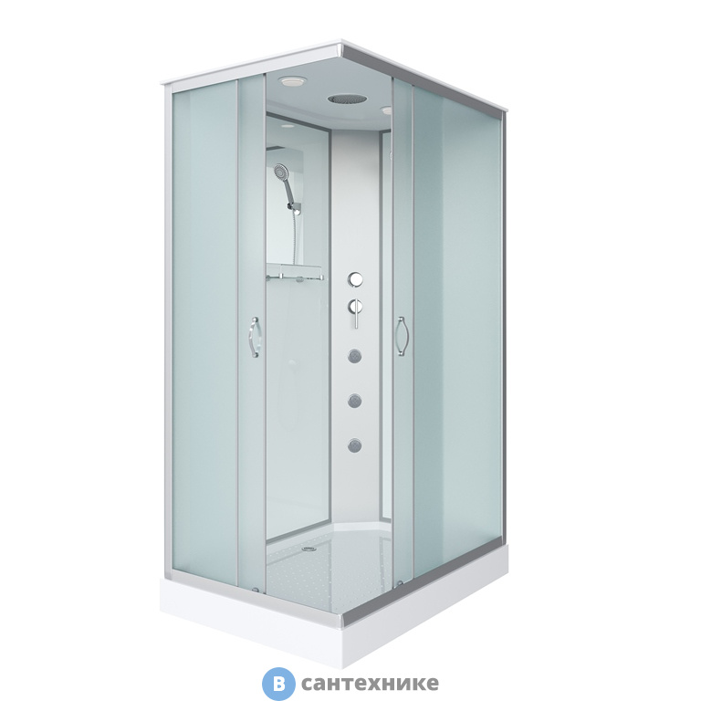 Душевая кабина Niagara NG-43085-14QG (1000х800х2150) низкий поддон, стекло матовое