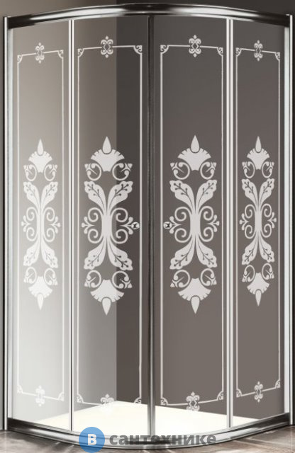 Душевой уголок Cezares GIUBILEO-R-2-90-SCORREVOLE-CP-Cr (900x900x1950) без поддона