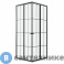 картинка Душевое ограждение Niagara Eco NG-1010-14Q BLACK (100х100х190) квадрат, раздвижное, черный, стекло мозаика