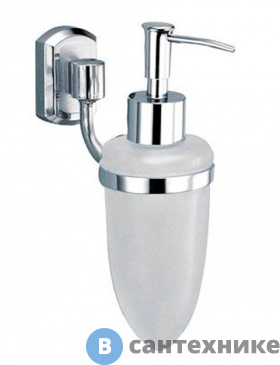 картинка Дозатор для жидкого мыла WasserKRAFT Oder K-3099 стеклянный, 160 мл металл, хромоникелевое покрытие, матовое стекло