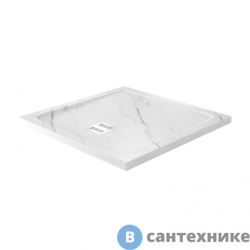 картинка Душевой поддон WasserKRAFT Rhin 44T03 900*900*40, искусственный камень, белый, без сифона