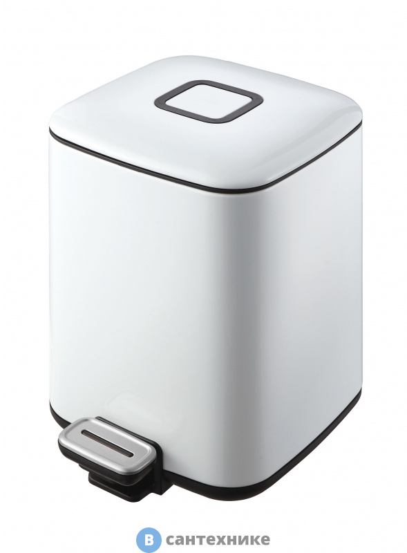 Ведро мусорное WELTWASSER WW MILA WT 9L Педальное Белый