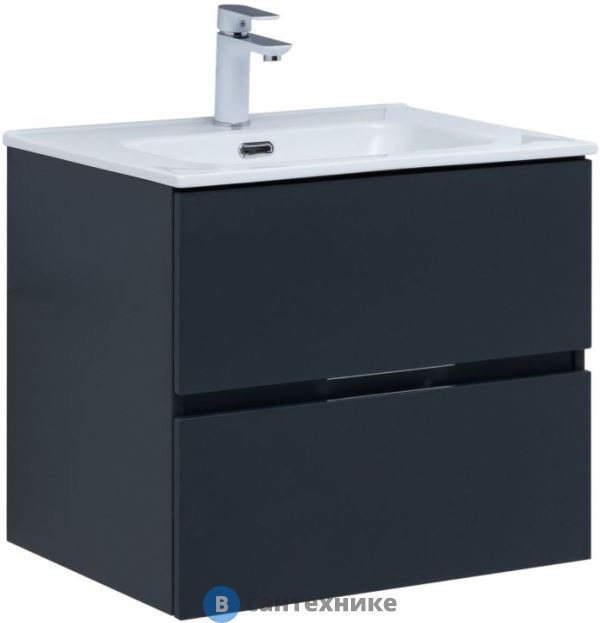 Тумба под раковину Aquanet Алвита new 60 антрацит (277511)