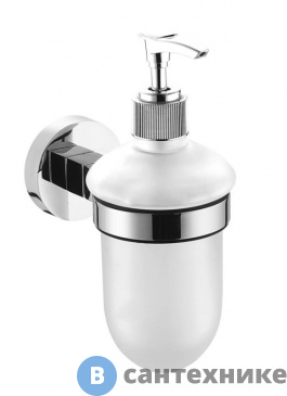 картинка Дозатор AZARIO NESSY для жидкого мыла стеклянный, хром (AZ-73112)