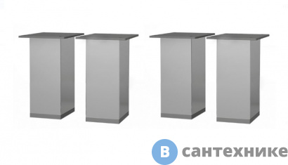картинка Комплект опор (ножек) Dreja для напольного монтажа мебели, 4 хром пластик (99.9811)