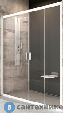 картинка Душевая дверь Ravak Blix BLDP4-120 белый + Транспарент (0YVG0100Z1)