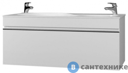 картинка Тумба с раковиной Velvex Otto 100 подвесная белая (tpOTT.100-21.11)