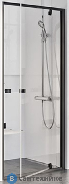 Душевой уголок Ravak Pivot PDOP1-90 черный + транспарент, без поддона (03G70300Z1)