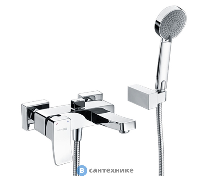 Смеситель WasserKRAFT Aller 1061 для ванны с коротким изливом латунь, хромоникелевое покрытие