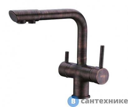 картинка Смеситель WasserKRAFT A8047 для кухни под фильтр латунь, покрытие «темная бронза»