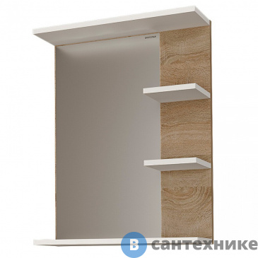 картинка Зеркало Grossman ПОЛО-57 см с полками комбинированное (205701-1) (разобранный вид)