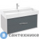 картинка Тумба под раковину Jacob Delafon VIVIENNE EB1668-J5-J54 100 см, корпус белый блестящий, фасад серый матовый