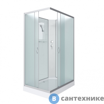 картинка Душевая кабина Niagara NG-43185-14QBK (1100х800х2150) низкий поддон, стекло матовое