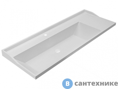 картинка Умывальник на мебель Сириус 120 литой мрамор СанТа (Sirius120W)