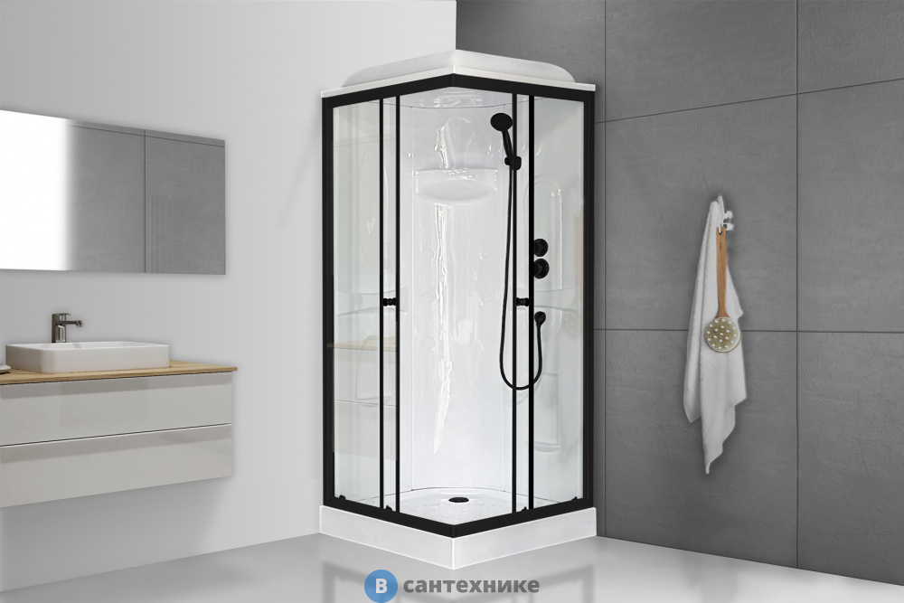 Душевая кабина Royal Bath RB 80HP1-T-BL 800x800x2170 (прозрачное)  