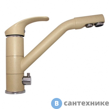 картинка Смеситель Paini 04AV543KM Pilot для кухни на 3 воды, беж. гранит