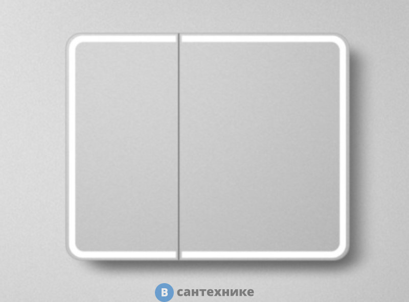 Зеркало-шкаф Art & MAX PLATINO AM-Pla-1000-800-2D-F с подсветкой