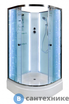 картинка Душевая кабина Deto ЕМ2790 N LED (90х90х208см)