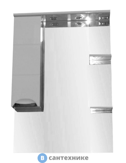 Зеркало-шкаф Loranto Стиль Соло-80 левое с фрезеровкой (800*1025*170) (CS00024780)