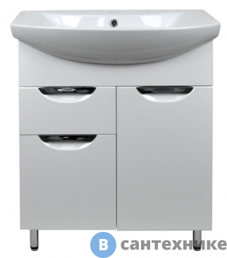 картинка Тумба Loranto Стиль-70/1 (700*850*315) с раковиной Балтика 70 (CS00068935)