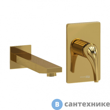 картинка Смеситель WasserKRAFT A71573 встраиваемый набор для раковины, глянцевое золото