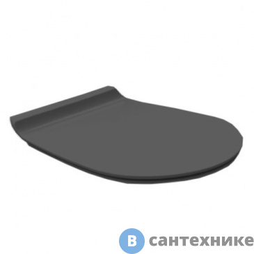 картинка Сиденье SIMAS Vignoni для унитаза VI18/VI21/VI01, с микролифтом, nero matt/хром (VI004nero matt/cr)