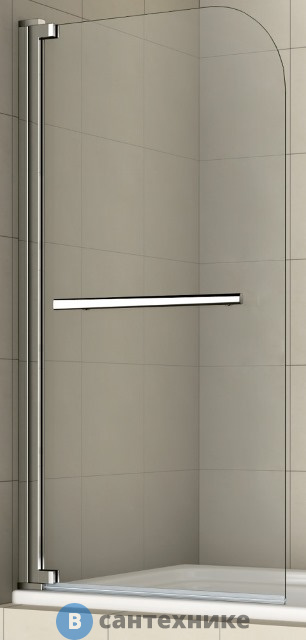 Шторка на ванну RGW SC-02 100*150 хром/прозрачное/8 мм (03110210-11)