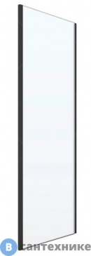 картинка Боковая панель RGW Z-050-4 чёрный/Прозрачное/6 мм 80*150 (352205408-14)