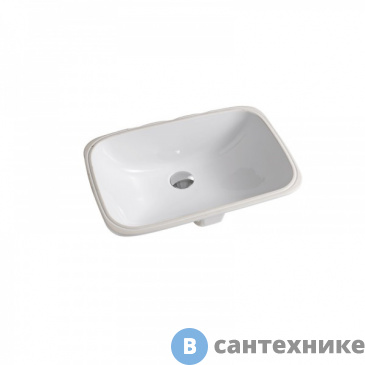 картинка Раковина Artceram WASHBASINS NETTUNO встраиваемая снизу 56Х38 см, без отв под смеситель, без крепежа, белый (NTL001 01 00)