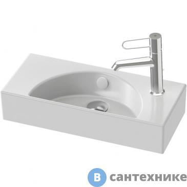 картинка Раковина Jacob Delafon EGO112-56-00 Odeon RG 50 см*22 см (отверстие справа)