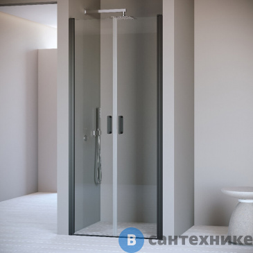 картинка Душевая дверь RGW PA-104B 120*195 Чёрный/ Прозрачное (060810412-14)