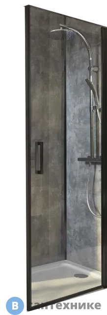 Душевая дверь Jacob Delafon Contra E22T81-BL распашная 80 см, чёрный