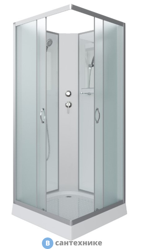 Душевая кабина Niagara NG-1101-14BK (900х900х2000) низкий поддон, стекло матовое