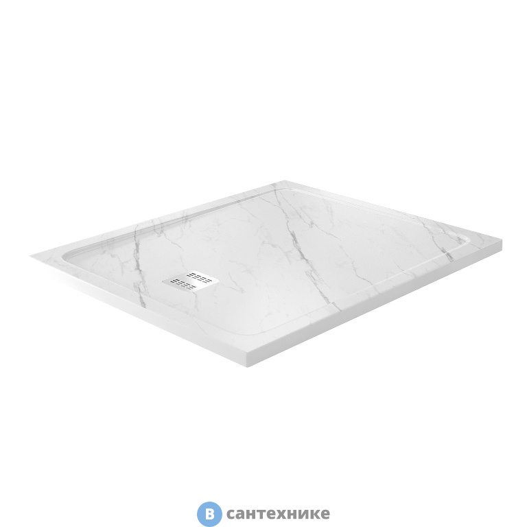 Душевой поддон WasserKRAFT Rhin 44T10 1200*1000*40, искусственный камень, белый, без сифона