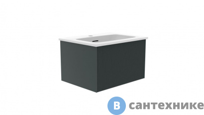 картинка Тумба под раковину La Fenice TERRA Grigio 60 см серая матовая (FNC-01-TER-G-60)