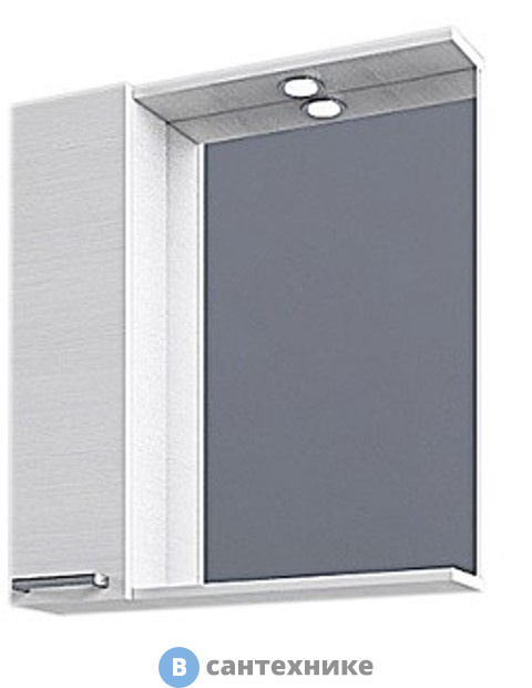 Зеркальный шкаф Акватон РОНДА 55 /55х72х15,2/ (дуб сомерсет) (1A208602RSC2L)