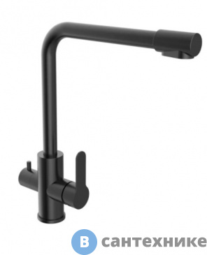 картинка Смеситель Orange Steel M99-008b для кухни 2х1 с возможностью подачи фильтрованной воды, чёрный