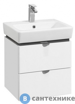 картинка Тумба под раковину Акватон СКАЙ 50 /40,4х47,2х48/ (белый глянец) (1A238001SY010)