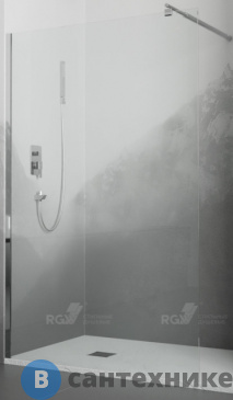 картинка Перегородка для душа RGW WA-002 хром/матовое/6 мм 90*195 (35100209-21)