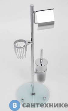 картинка Стойка WasserKRAFT K-1256 комбинированная напольная, закаленное матовое стекло