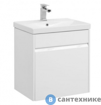 картинка Тумба под раковину Aquanet Палермо 60 белый глянец (203934)