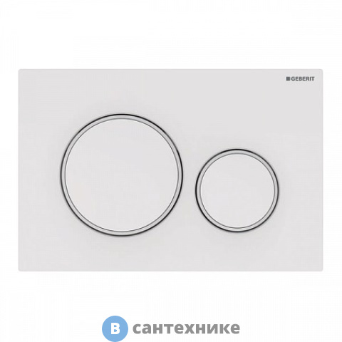 Клавиша смыва Geberit 115.882.11.1 SIGMA20 двойной смыв (белый матовый)