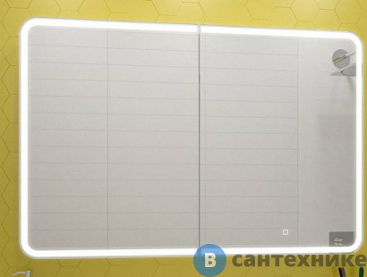картинка Зеркало-шкаф Континент Avenue Led 1200х800 с датчиком движения и розеткой (МВК001)