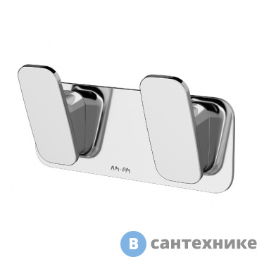 картинка Крючок AM.PM Inspire 2.0 A50A35600 двойной для полотенец, хром