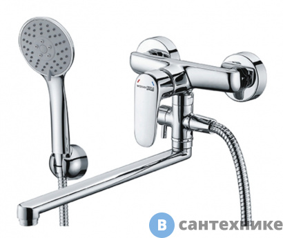 картинка Смеситель WasserKRAFT Vils 5602L для ванны с длинным поворотным изливом латунь, хромоникелевое покрытие