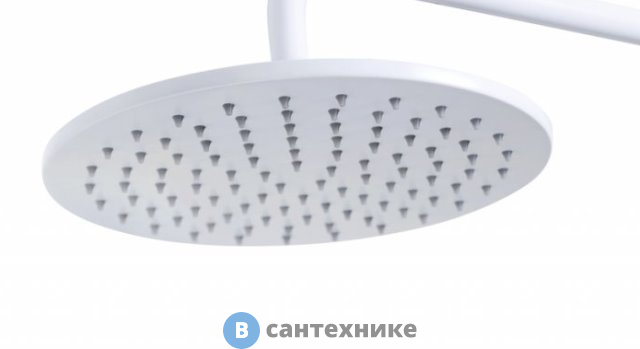 Верхний душ Cezares CZR-B-TDD-25-BIO круглый, диаметр 25 см, белый матовый